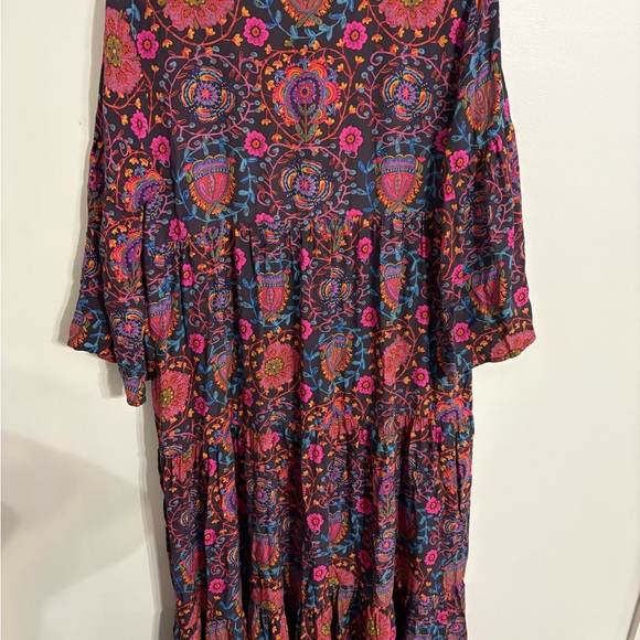 Natural Life Charlotte Midi Dress  Sz Medium Bell Sleeve NWOT - Picture 8 of 10